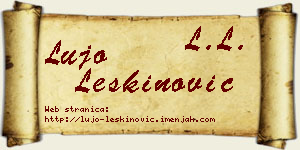 Lujo Leškinović vizit kartica